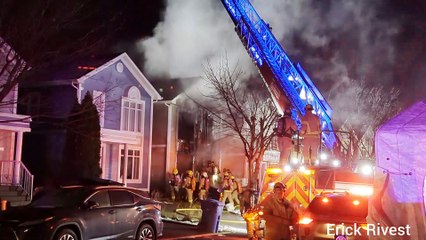 Incendie à La Prairie (Le Reflet - Erick Rivest)