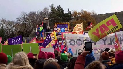 Teachers' strike rally at Holyrood