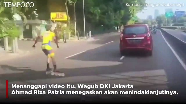 Viral Video Rombongan Sepatu Roda di Tengah Jalan, Ini Kata Wagub DKI