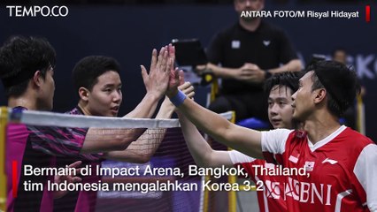 Piala Thomas 2022: Indonesia Juara Grup A Usai Kalahkan Korea Selatan 3-2