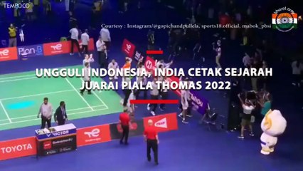Ungguli Indonesia 0-3, India Ukir Sejarah Juarai Piala Thomas 2022