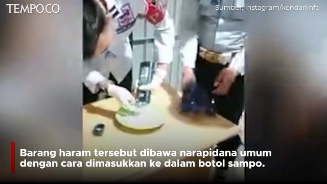 Detik-detik Kurir Narkoba Kepergok Bawa Sabu Lewat Sampo di Lapas Kendari