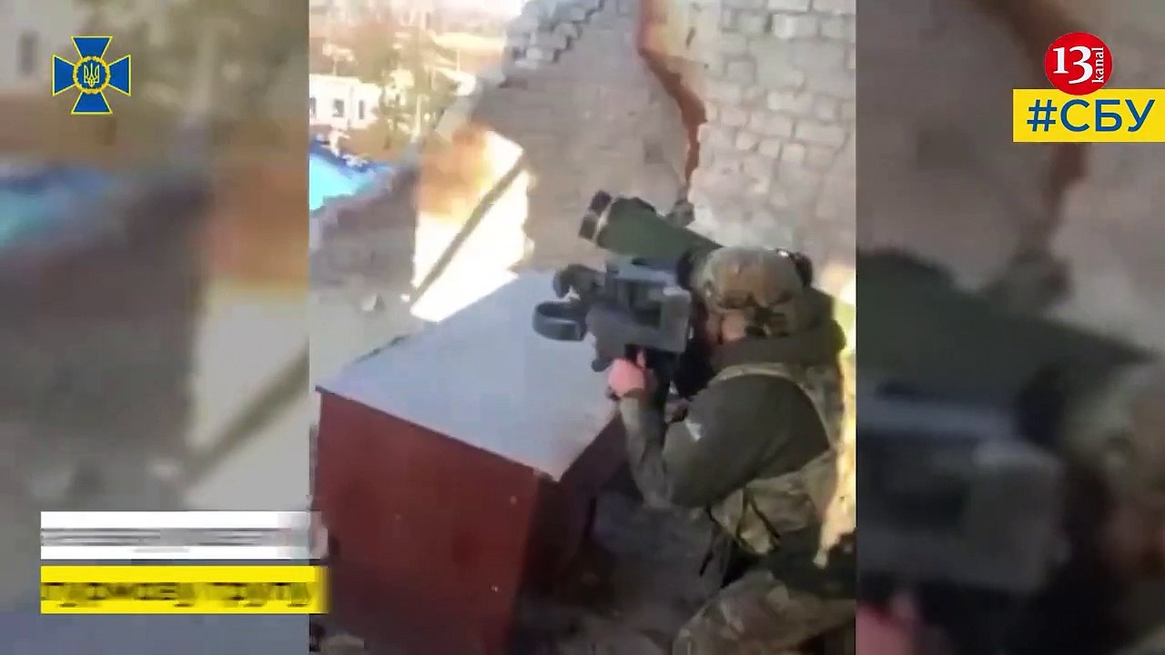 The equipment with 12 Russians trying to escape was hit by "Javelin" from 4 km away