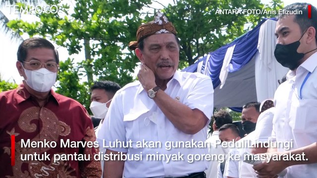 Luhut Akan Gunakan PeduliLindungi untuk Awasi Penyaluran Minyak Goreng