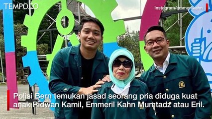 Polisi Bern Swiss Temukan Jenazah Eril Anak Ridwan Kamil di Sungai Aare