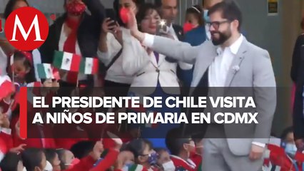 Gabriel Boric visita escuela primaria en Coyoacán