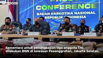 Terlibat Peredaran Narkoba, 3 Anggota TNI dan 1 Polri Ditangkap BNN