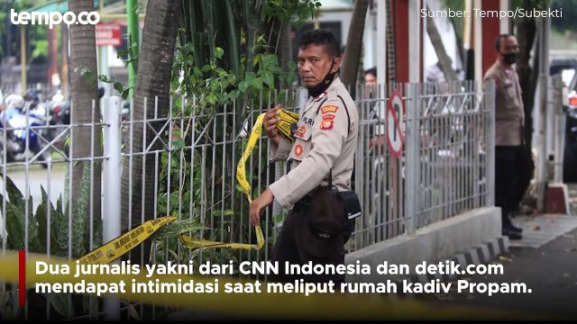 Dua Jurnalis Diintimidasi saat Liputan ke Rumah Kadiv Propam, Rekaman Dihapus