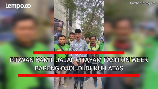 Ridwan Kamil Ikut Citayam Fashion Week Bareng Ojol, Puji Kreativitas Remaja SCBD