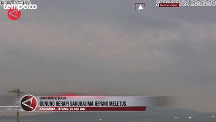 Download Video: Gunung Berapi Sakurajima di Jepang Meletus, Asap Hitam Membumbung Tinggi