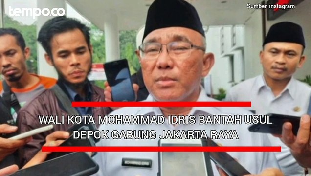 Wali Kota Mohammad Idris Bantah Pernah Usul Depok Gabung Jakarta Raya