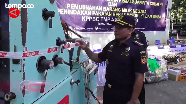Bea Cukai Semarang Ungkap Pemalsuan Pita Cukai Rokok