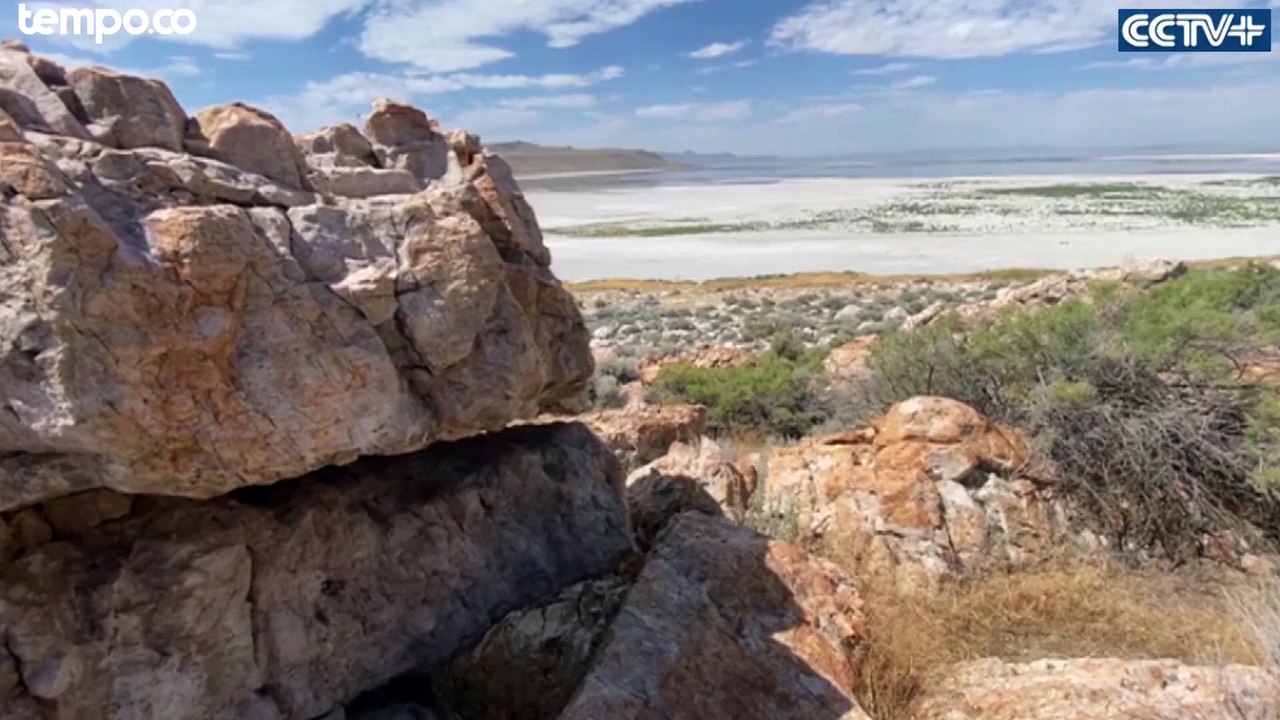 Danau Garam di Utah Mengalami Penurunan Permukaan Air ke Level Terendah