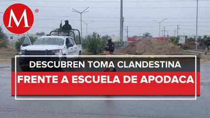 Encuentran toma clandestina de combustible en Apodaca, Nuevo León