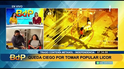 Padre de familia denuncia que quedó ciego tras beber Punto D' Oro