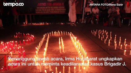 30 Hari Kematian Brigadir J, Ratusan Orang Nyalakan Lilin di Taman Ismail Marzuki