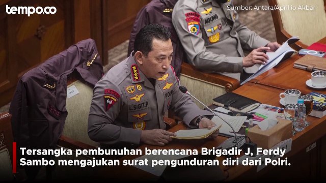 Terancam Dipecat Tidak Hormat, Ferdy Sambo Kirim Surat Pengunduran Diri