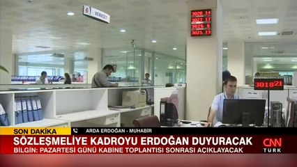 Sözleşmeli personel düzenlemesi, Kabine'de görüşülecek