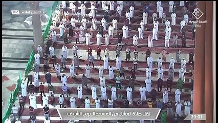 صلاة العشاء من #المسجد_النبوي_الشريف  بـ #المدينة_المنورة - الجمعة  14430217هـ