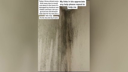 Mother says asthmatic son 'struggling to breathe' living in flat covered by mould