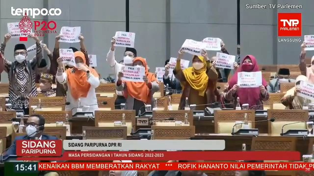 Tolak Kenaikan Harga BBM, Fraksi PKS Walkout dari Sidang Paripurna DPR