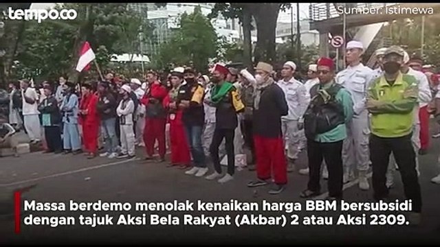 Demo GNPR dan PA 212 di Patung Kuda Monas, Tolak Kenaikan Harga BBM