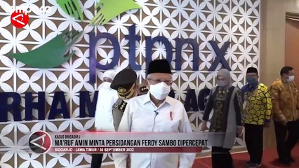 Wapres Ma‚Äôruf Amin Bersuara, Minta Proses Persidangan Ferdy Sambo Dipercepat