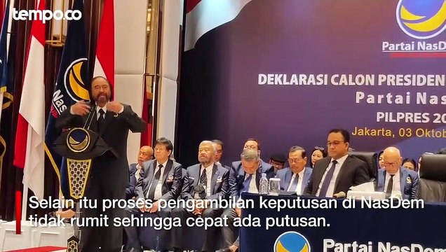 Deklarasi Anies Baswedan Capres NasDem Dipercepat, Surya Paloh Bantah Ada Kaitan dengan KPK