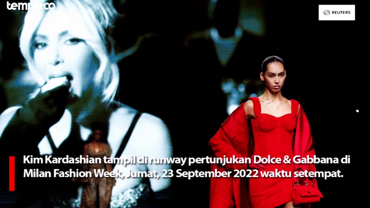 Kolaborasi Kim Kardashian, Dolce & Gabbana di Milan Fashion Week