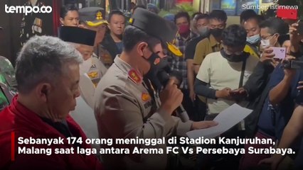 Polisi Mengaku Penggunaan Gas Air Mata dalam Tragedi Kanjuruhan Sudah Sesuai Prosedur