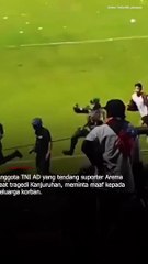 Anggota TNI yang Tendang Suporter Arema Minta Maaf