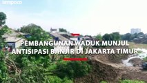 Gambar Udara Pembangunan Waduk Munjul Antisipasi Banjir di Jakarta Timur