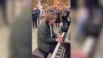 Lewis Capaldi surprises commuters with impromptu performance of new single
