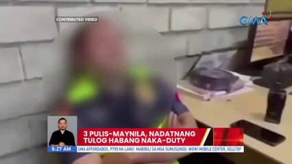 3 pulis-Maynila, nadatnang tulog habang naka-duty | UB