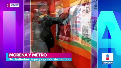 Morena y el Metro CDMX se deslindan de propaganda sobre la marcha del 27 de noviembre