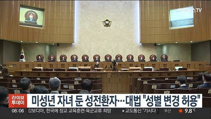 미성년 자녀 둔 성전환자…대법 "성별 변경 허용"