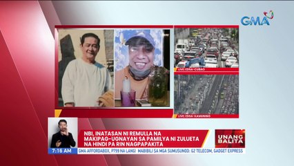 NBI, inatasan ni Remulla na makipag-ugnayan sa pamilya ni Zulueta na hindi pa rin nagpapakita | UB