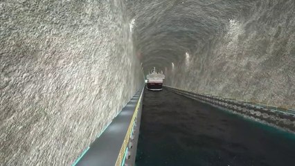 Mega Proyek Terowongan Kapal Menembus Gunung Terpanjang Dunia