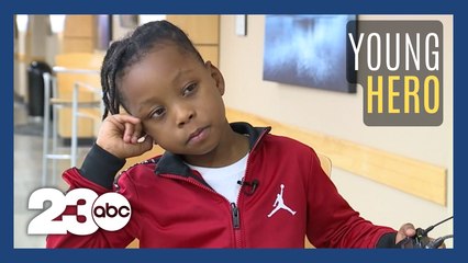 Young boy helps when mom goes into labor