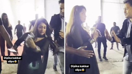 Dipika Kakar गिरने से बाल-बाल बची, Help करने वाले शख्स पर फूटा गुस्सा Video Viral | *Entertainment