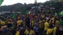 Parade with Brazilian fans