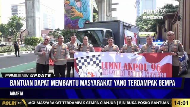 PRESISI UPDATE 14.00 WIB : Pelepasan Baksos Korban Gempa Cianjur Akpol 96.