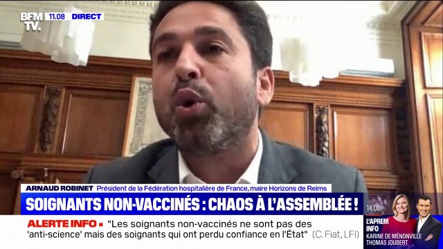 Arnaud Robinet, président de la FHF: La Fédération hospitalière de France estime que la réintégration des soignants non-vaccinés n'est pas à l'ordre du jour