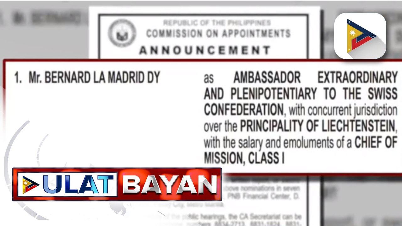 Pres. Ferdinand R. Marcos Jr., isinumite sa CA ang nominasyon ng ad interim appointment ng ilang opisyal ng DFA