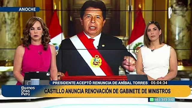 Pedro Castillo acepta renuncia de Aníbal Torres y anuncia que renovará el Gabinete Ministerial