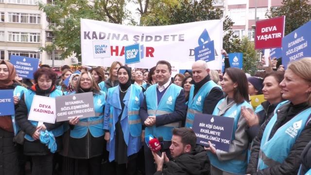 Babacan, Kadına Şiddete Karşı Yürüdü ve Erdoğan'a Seslendi: İstanbul Sözleşmesi'nden Tek İmzayla Çıktınız da Elinize Ne Geçti