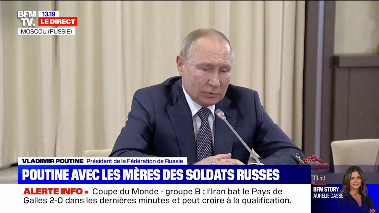 Vladimir Poutine: "Je ferai mon maximum pour rendre compte et mettre en œuvre les demandes des mères des soldats"