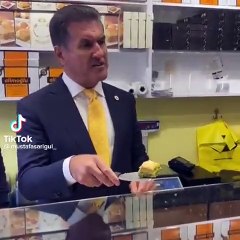Mustafa Sarıgül bir baklava diliminin fiyatını sordu ve tezgahı tokatladı
