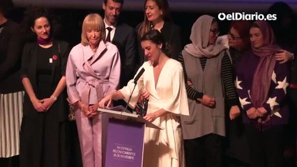 Irene Montero apela a la unión y al reencuentro en el acto institucional por el 25N