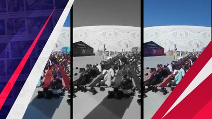 Fans Qatar dan Senegal Laksanakan Salat Jumat Bersama di Depan Stadion Al Thumama